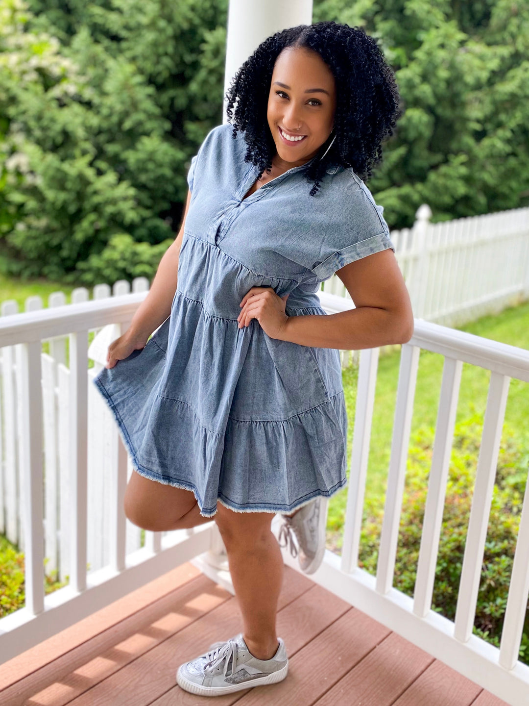 Denim Babydoll Dress Curvy Girl Boutique Denim Babydoll Dress Curvy Girl Boutique