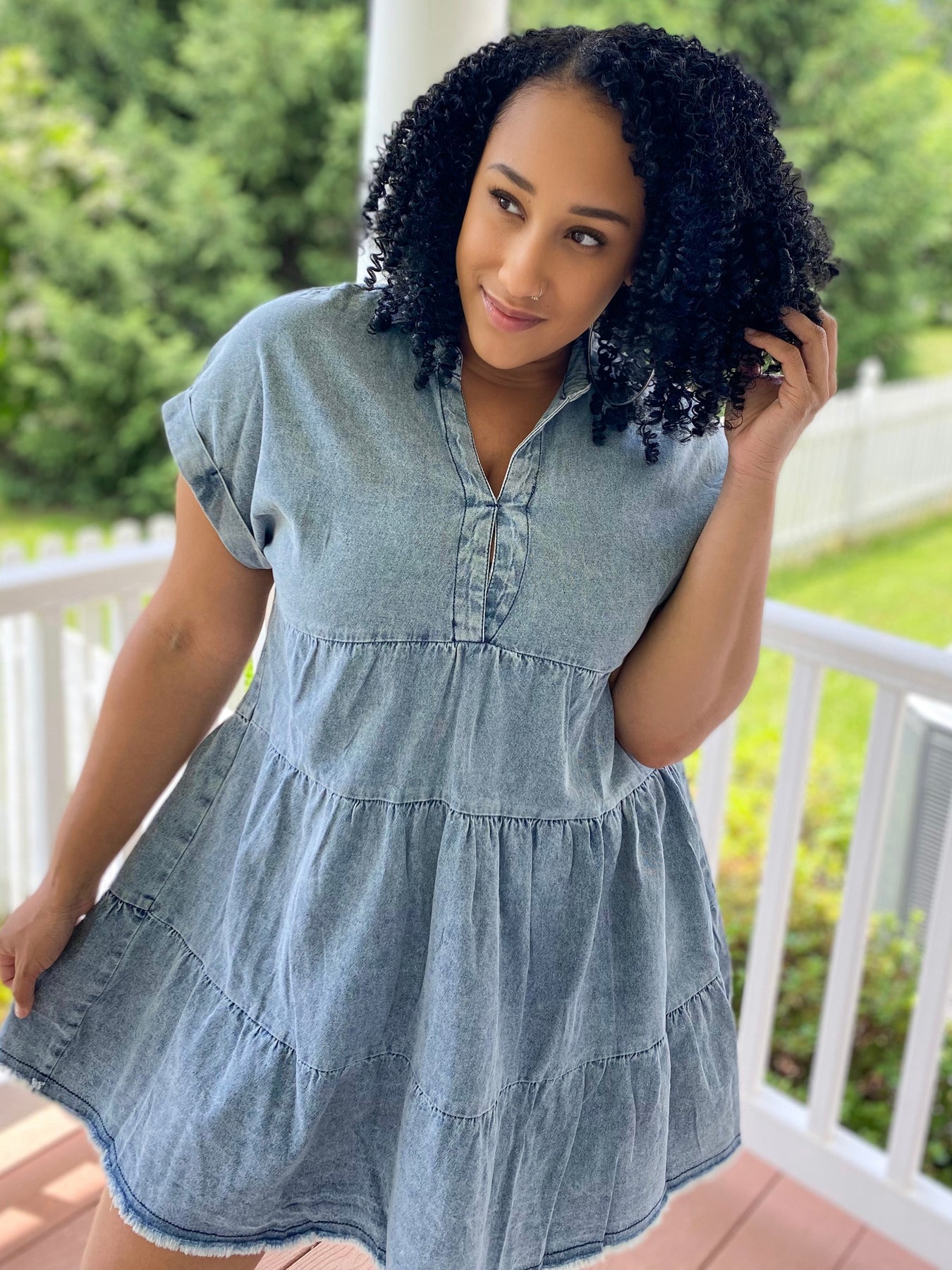 Denim Babydoll Dress Curvy Girl Boutique Denim Babydoll Dress Curvy Girl Boutique